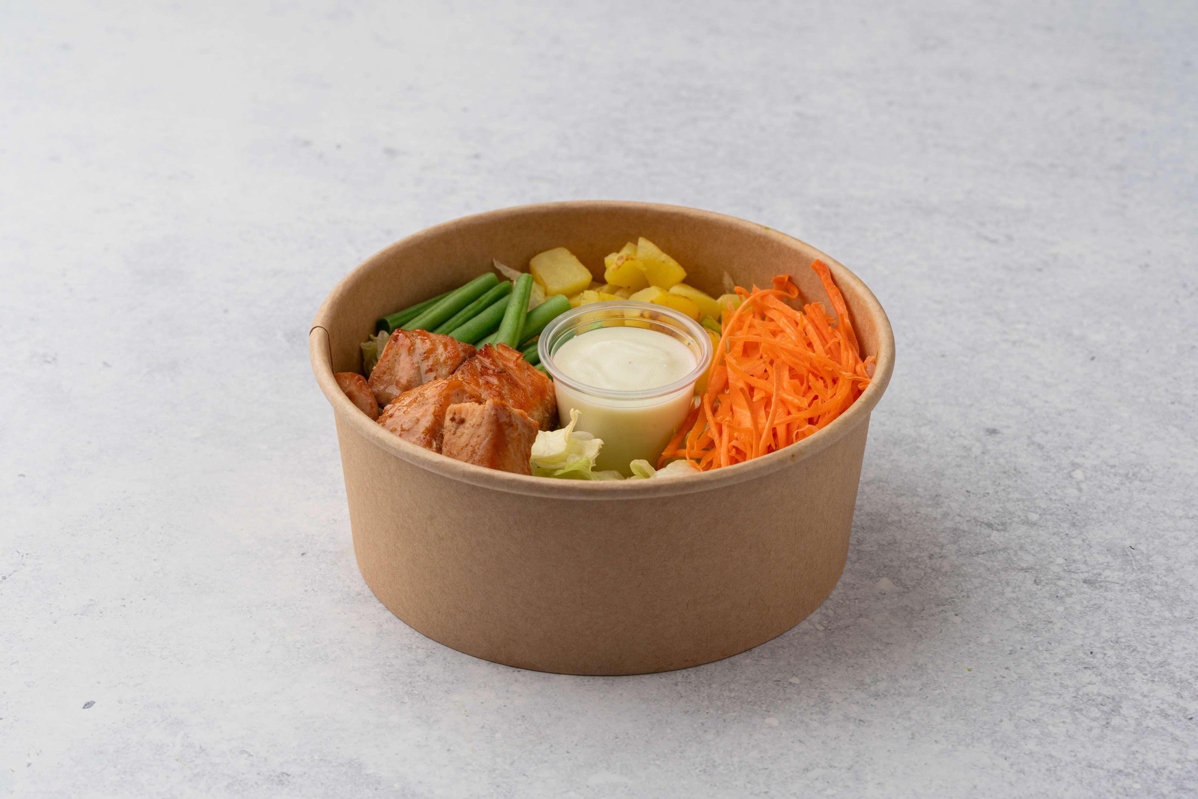 Honey Mustard Salmon Bites And Veggies